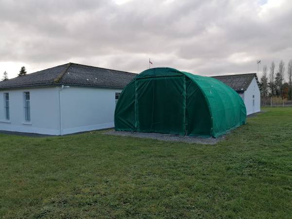 The carport is ready to welcome our volunteers