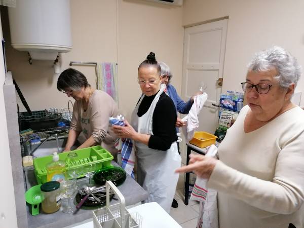 Doing the dishes