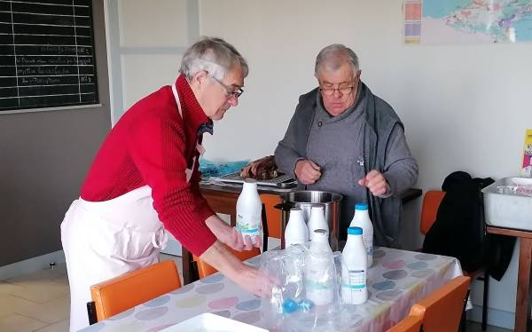 Martial and Jean-Pierre preparing the mission