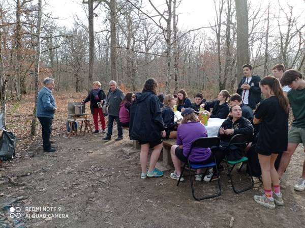 The cadets after the orienteering activities