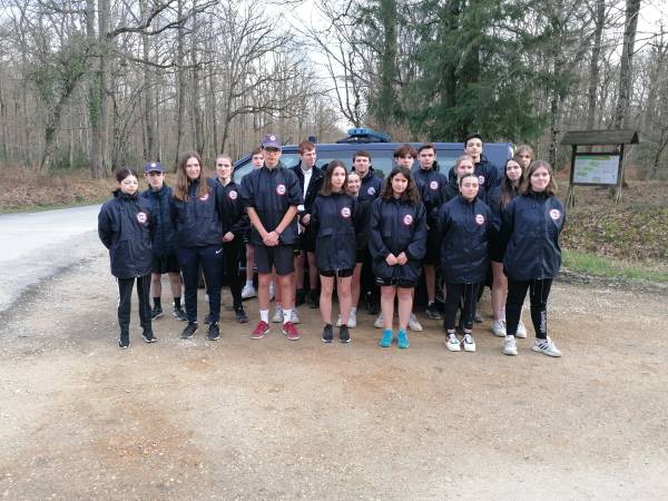 The cadets before the garrison cap ceremony