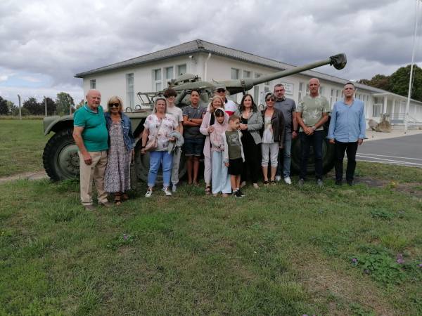 Part of the Desroches family including family members from the USA