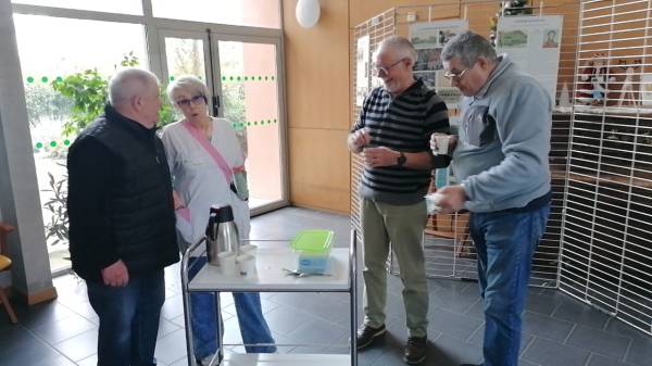 A break around a coffee offered by Fabienne