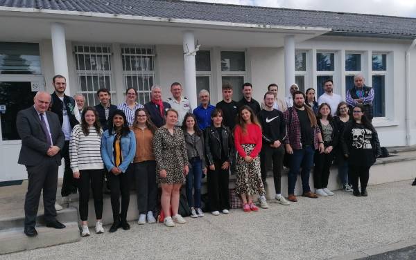 Some of the students and speakers
